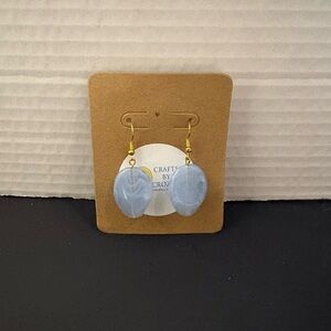 Elegant Blue Earrings, New, Handmade